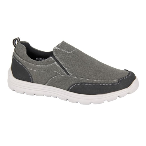Rdek Twin Gusset Slip On Casual Trainer Black Denim
